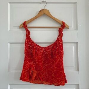 NWOT Collina Strada “Ivy” Burnout Velvet Cami